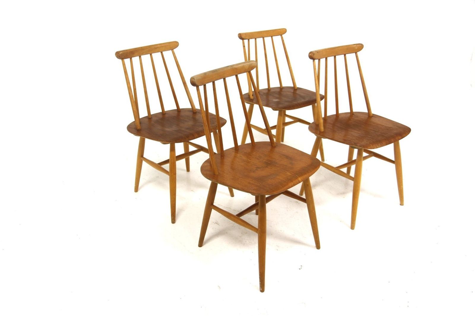 Fanett Chairs In Teak By Ilmari Tapiovaara For Edsby Verken, Sweden, 1960s, Set Of 4 photo for sale