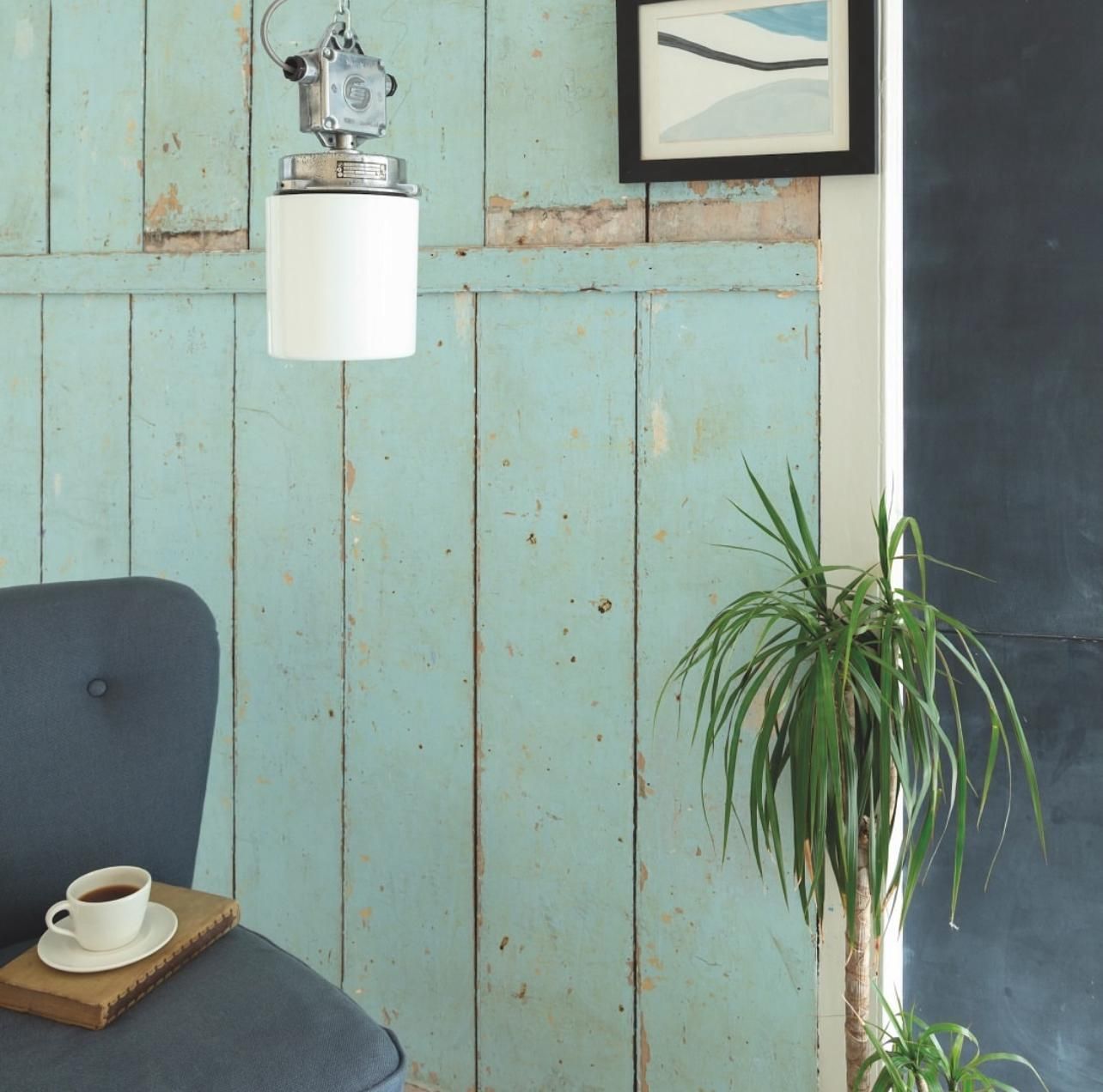 Mid Century Industrial Opaline Pendant Light By Elektrosvit photo vintage