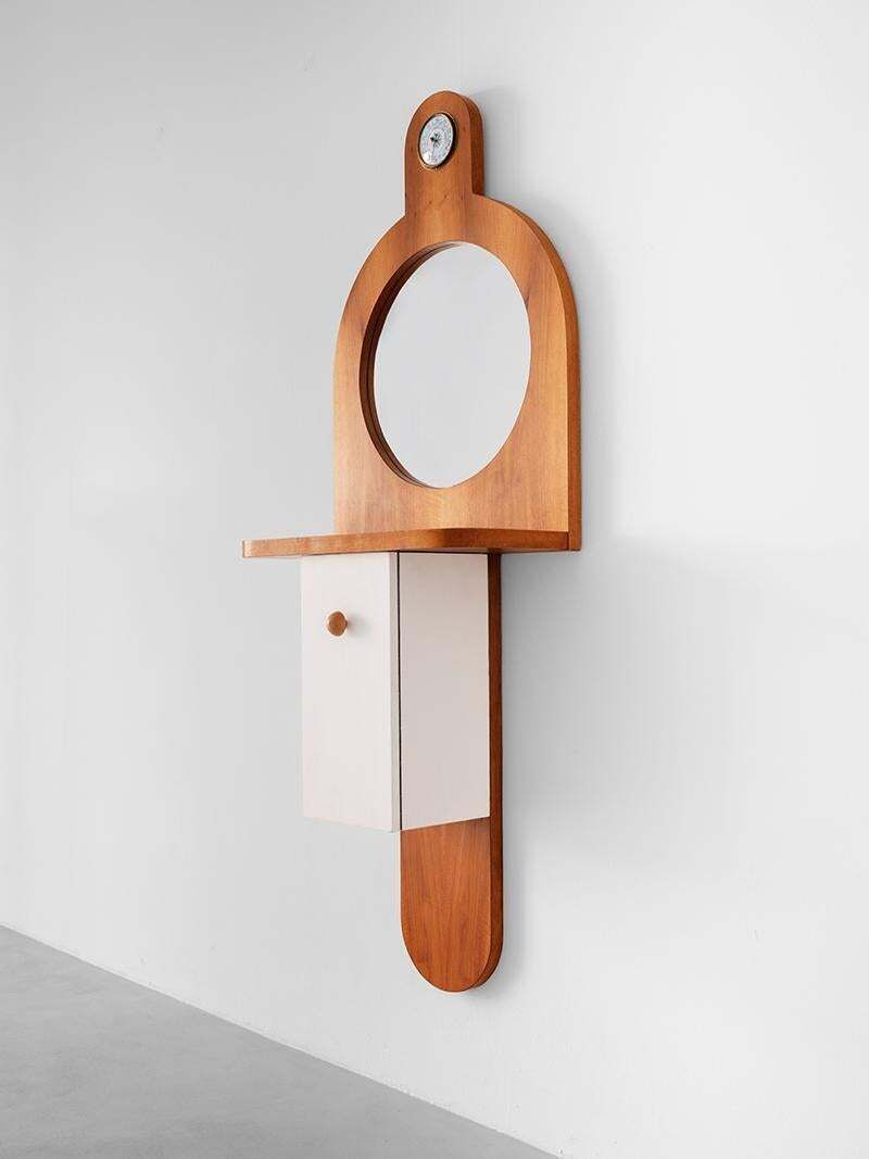 Ettore Sottsass Tempus Wall Cabinet In Wood By Poltronova 1960s photo 19950.0