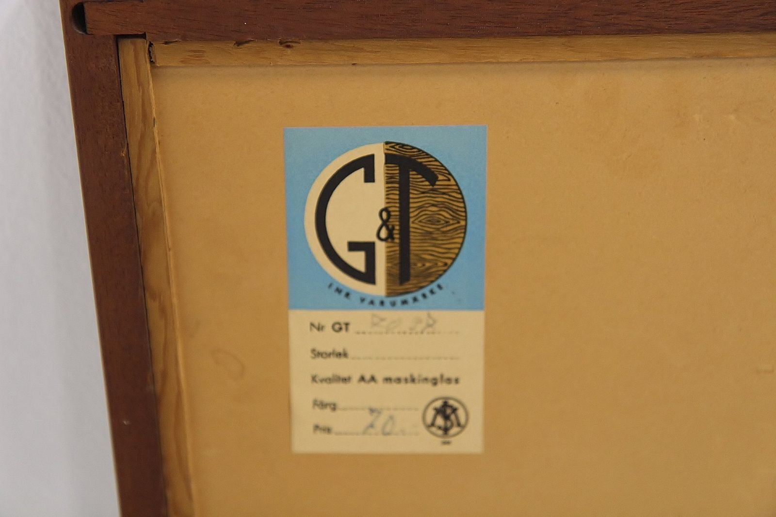 Scandinavian Teak Gt 7037 Mirror In Glass And Wood, 1950 photo Home Decor