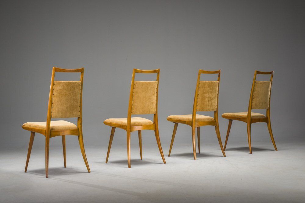 Mid Century Modern Dining Chairs Attributed To Ernst Martin Dettinger For Lucas Schnaidt, 1950s, Set Of 4 photo 1041.0