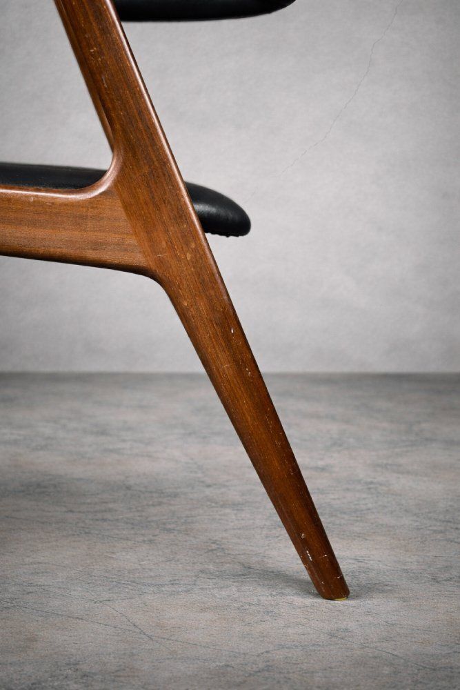 849.0 Mid Century Danish Modern Fire Office Chair In Teak, 1960s photo