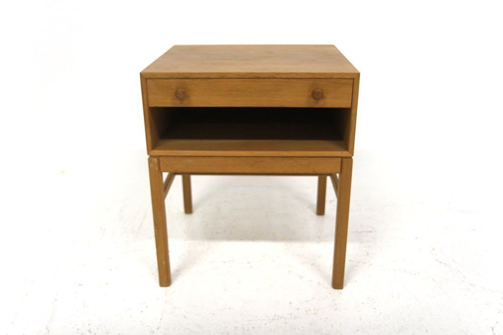 Casino Bedside Table In Oak By Sven Engström And Gunnar Myrstrand For Tingströms, Sweden, 1960s photo for sale