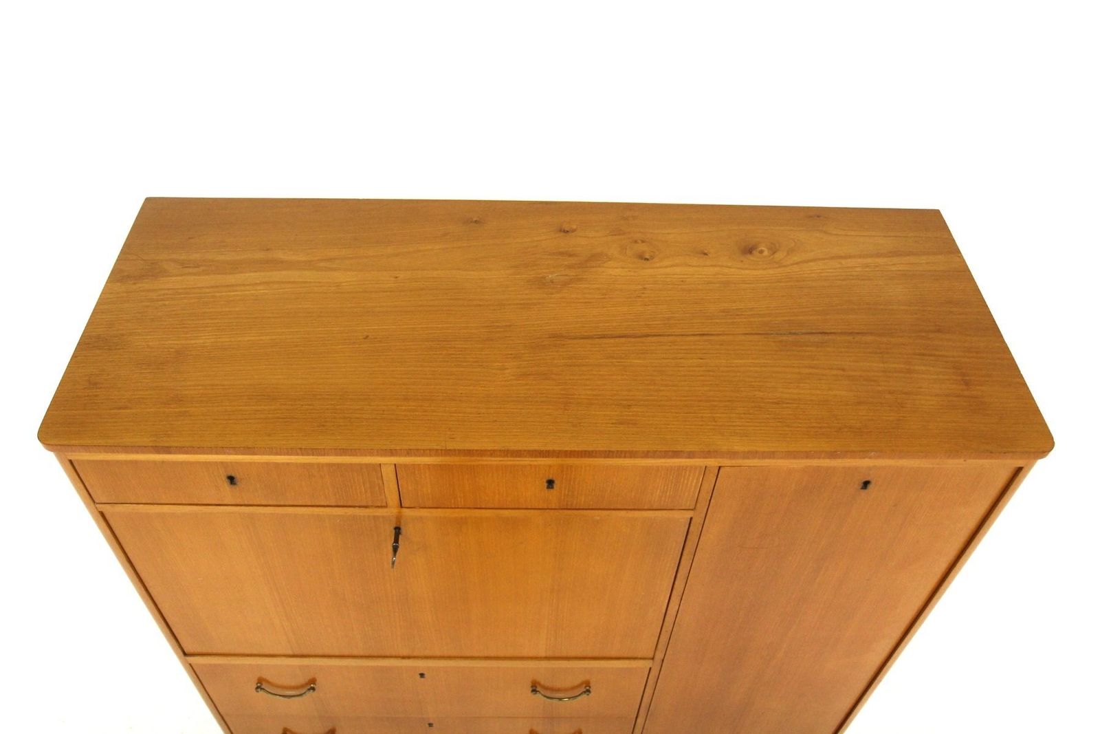 Vintage Scandinavian Elm Secretaire, 1940 photo vinterior