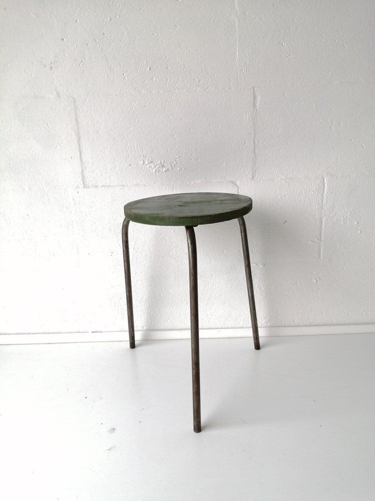 Meubels Vintage Industriële Zwarte Kruk photo
