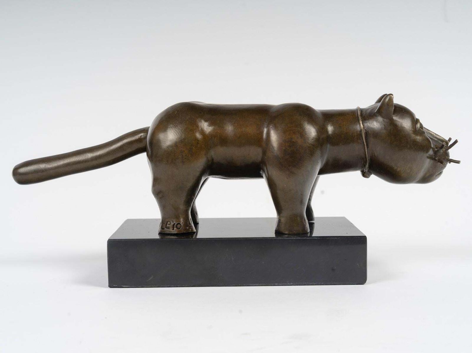 Bronze Sculpture – El Gato – In The Style Of Fernando Botero photo buy