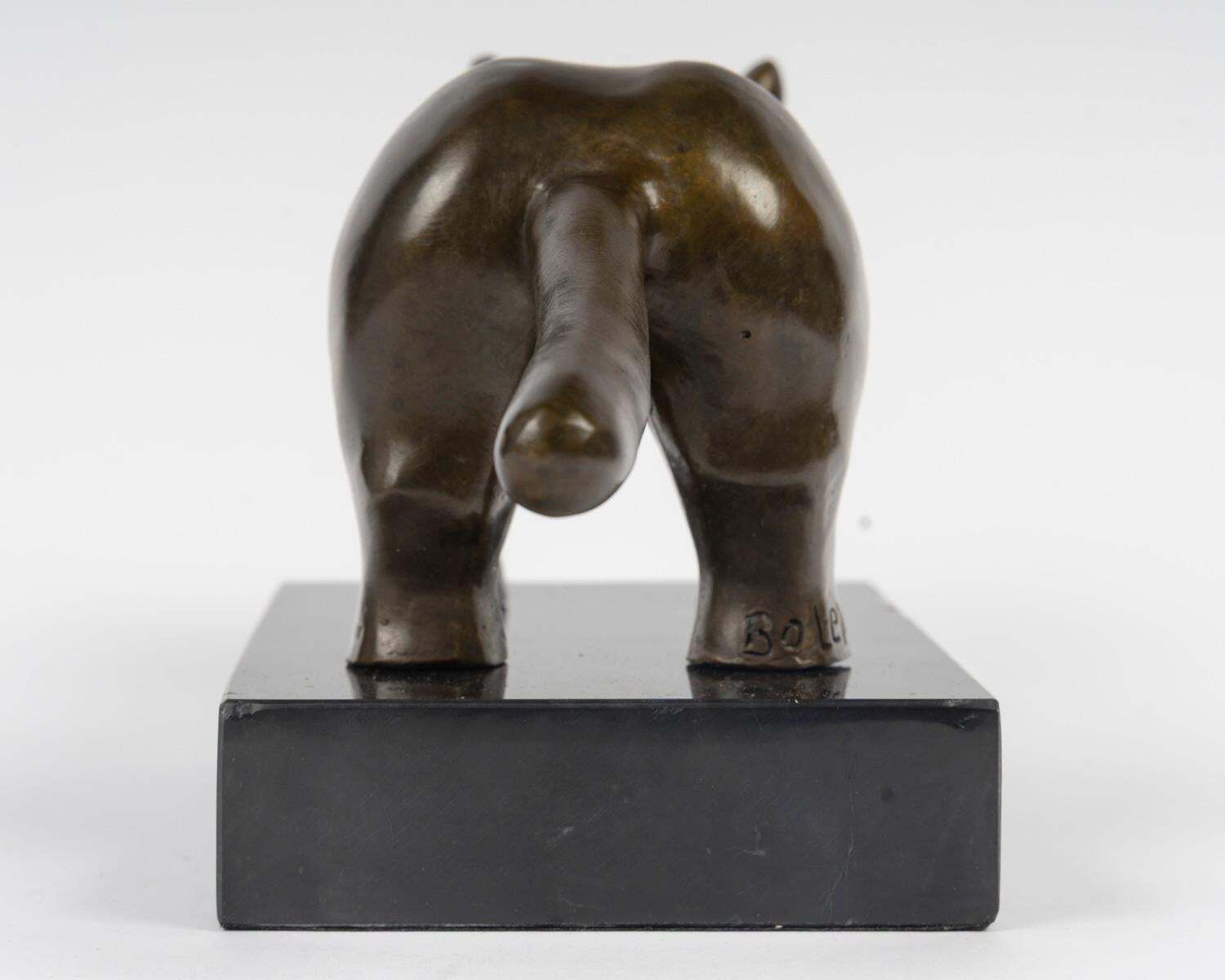 Bronze Sculpture – El Gato – In The Style Of Fernando Botero photo vintage