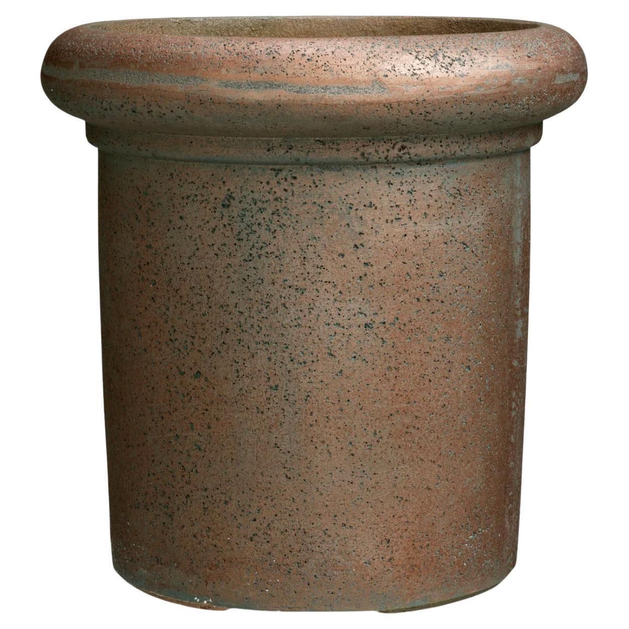 Contemporary Outdoor Planter In Bronze Finished Fiberstone