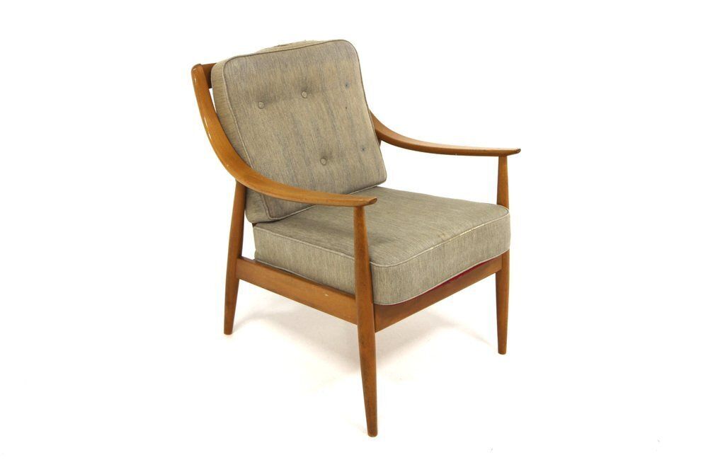 Scandinavian Fd144 Lounge Chair By Peter Hvidt & Orla Mølgaard Nielsen For France & Søn, 1950