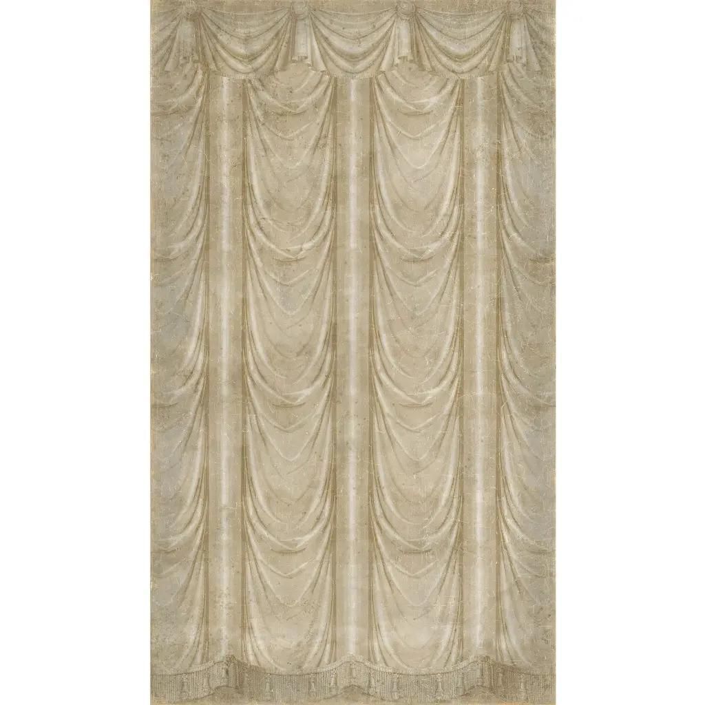 Draped Beige – Panoramic Wallpaper On Antique Style Paper photo for sale