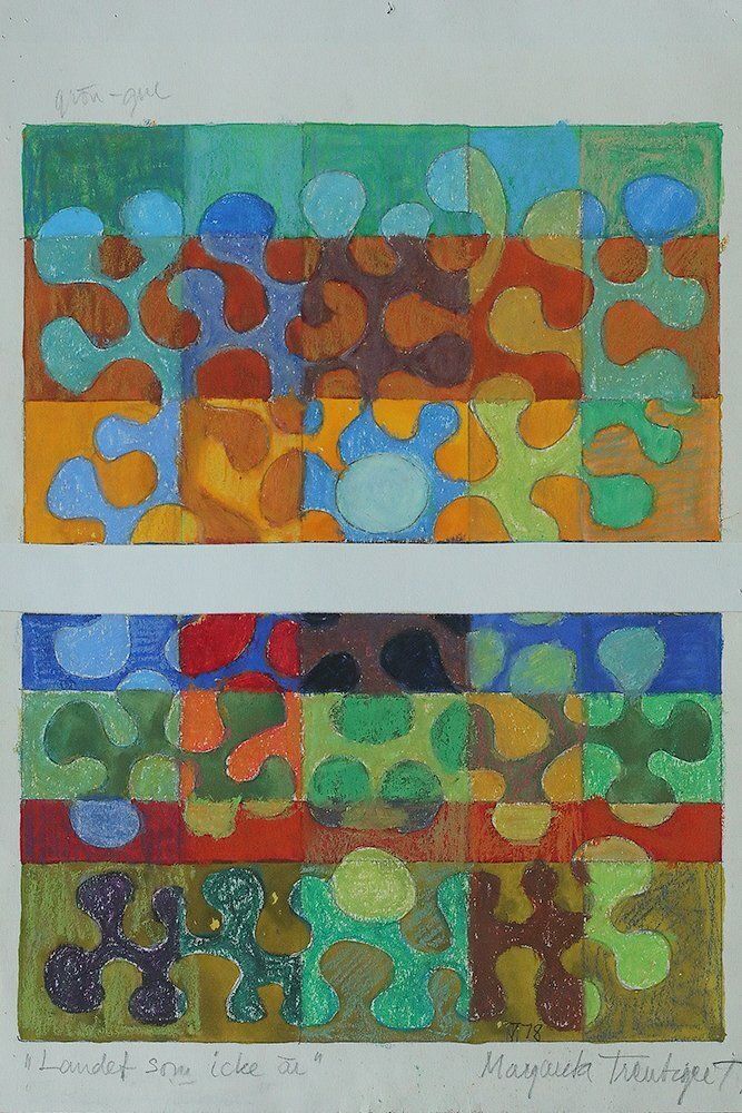 Margareta Treutiger, Composition, Mixed Media On Paper, 1978 photo 229.0