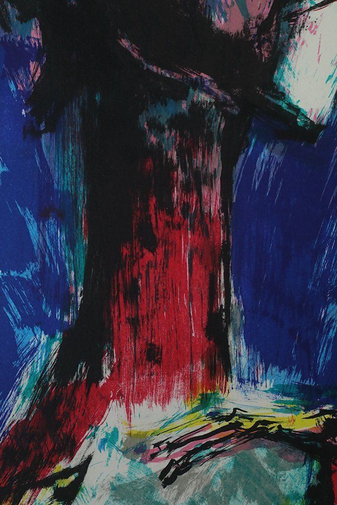 Bernard Lorjou, Des Fols, Antinea, Color Lithograph On Arches Paper, 1959 photo Art