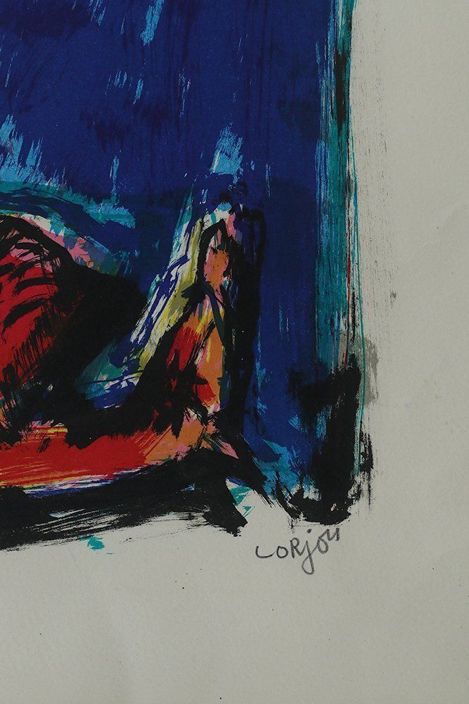 Bernard Lorjou, Des Fols, Antinea, Color Lithograph On Arches Paper, 1959 photo 475.0