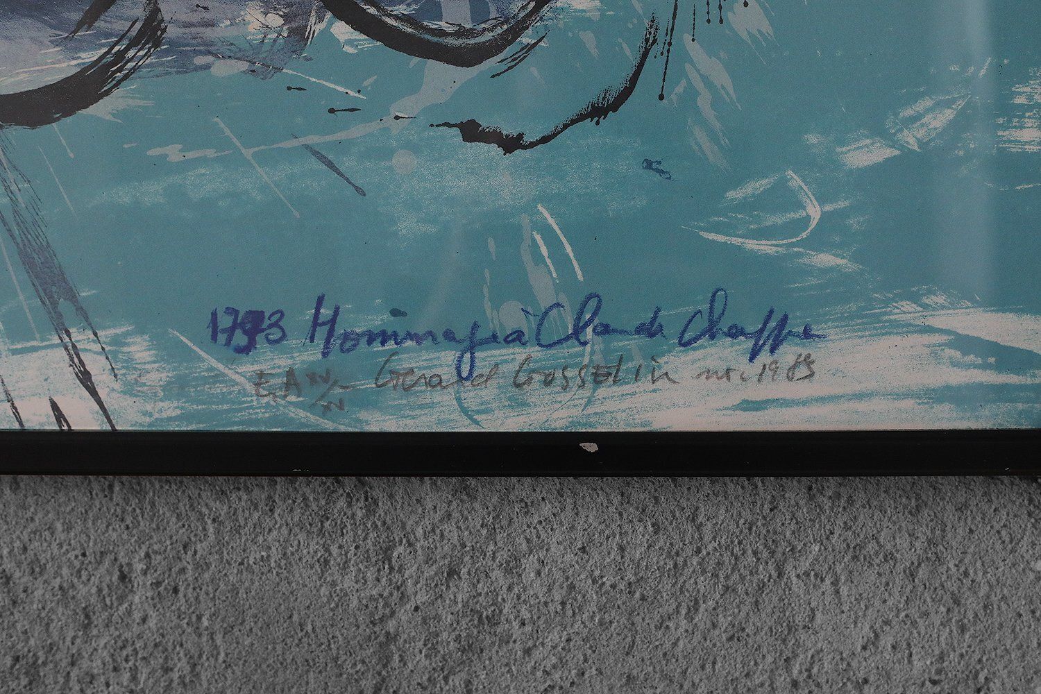 Gérard Gosselin, 1989, Lithograph, Framed photo Art