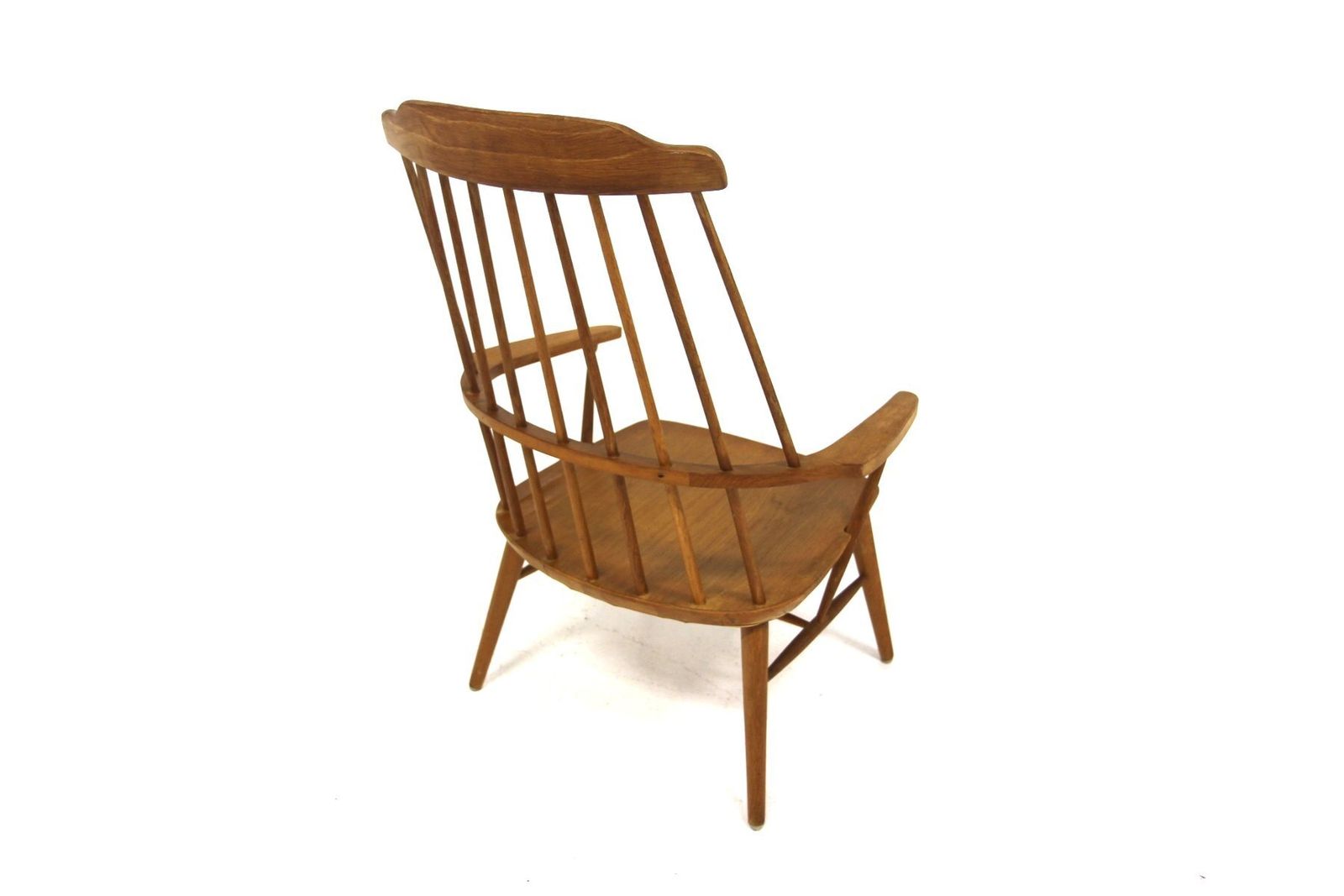 Scandinavian Pinnstol Oak Armchair, 1960 photo for sale