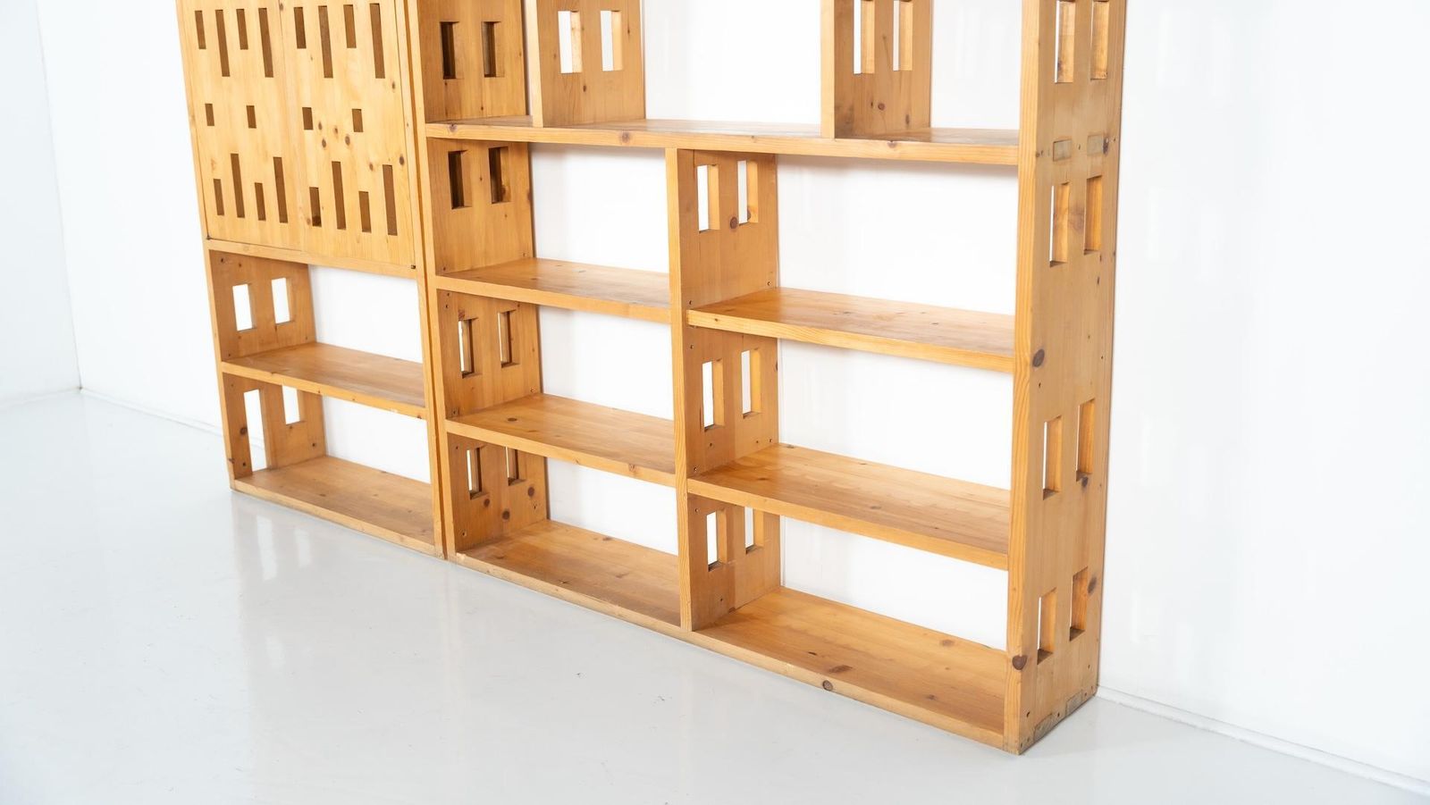 Mid Century Modern Pine Bookcase, Italy, 1970s photo for sale
