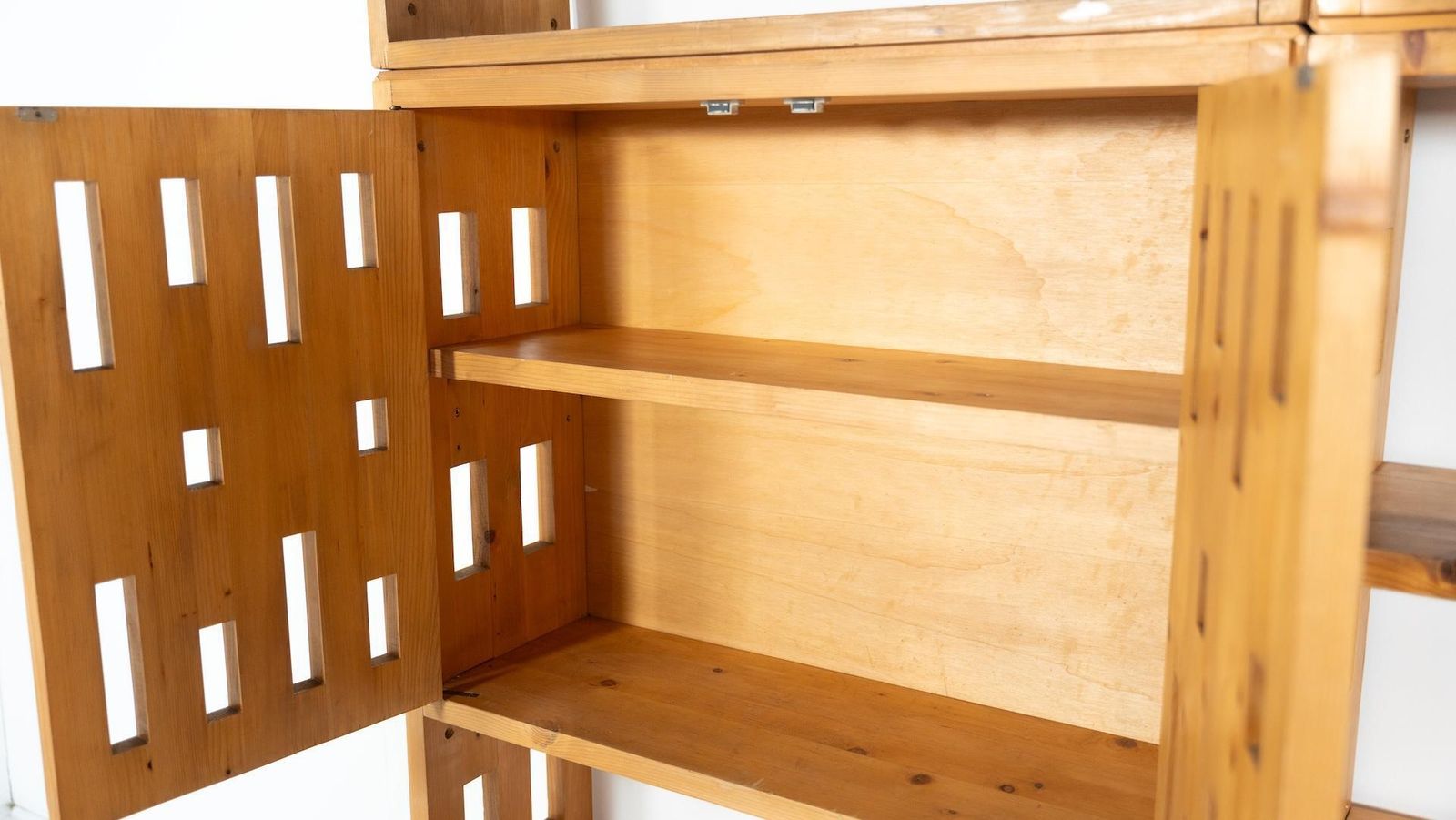 Mid Century Modern Pine Bookcase, Italy, 1970s photo vintage