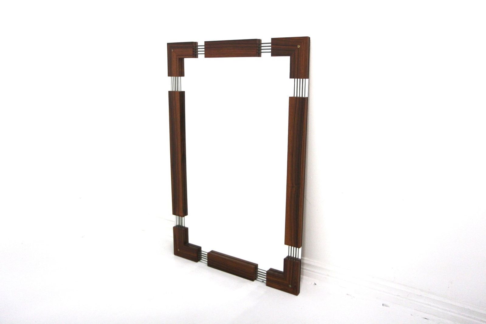 Scandinavian No 7009 Miroir In Glass & Wood, Sweden, 1960