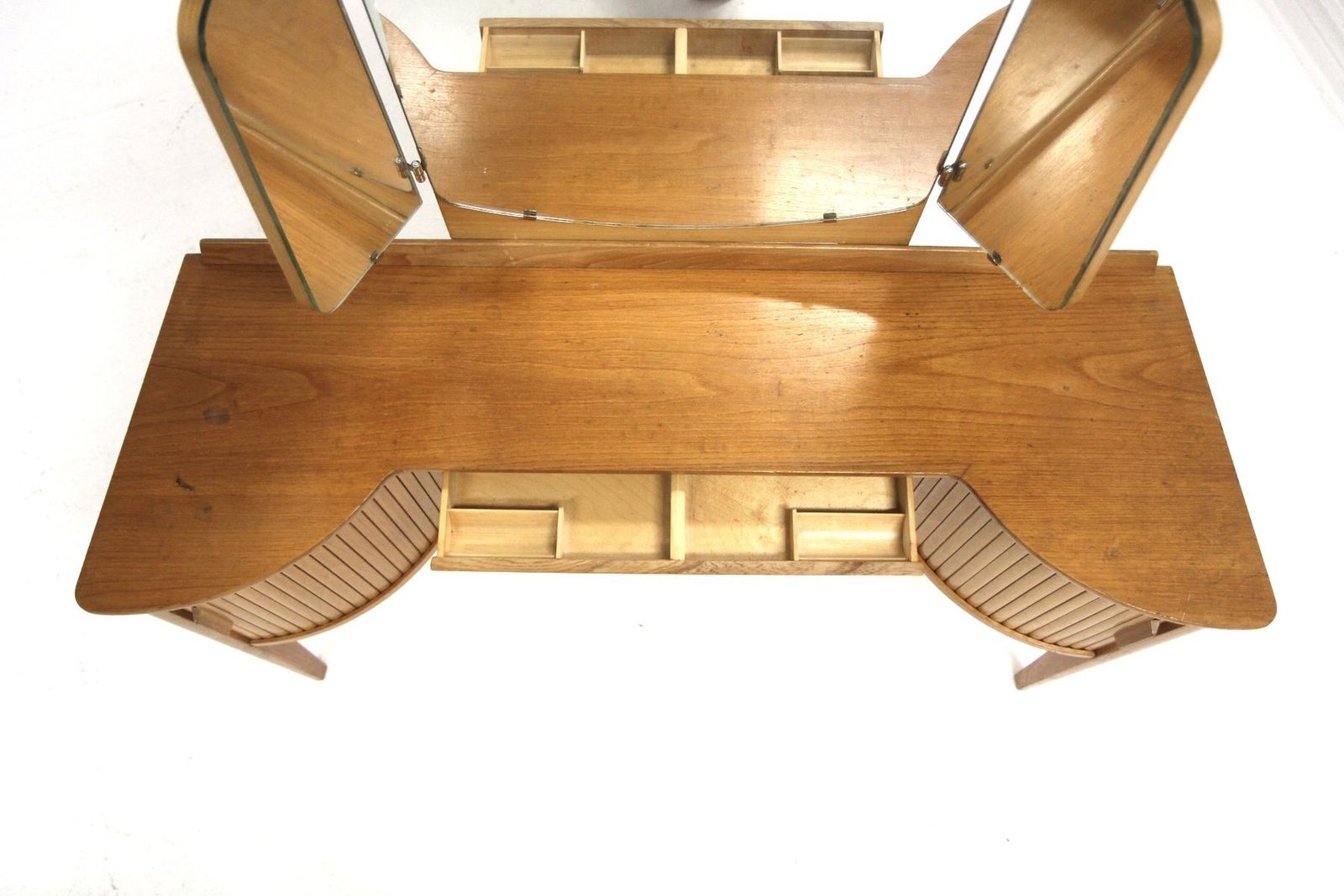 Swedish Modern Elm Dressing Table, 1940s