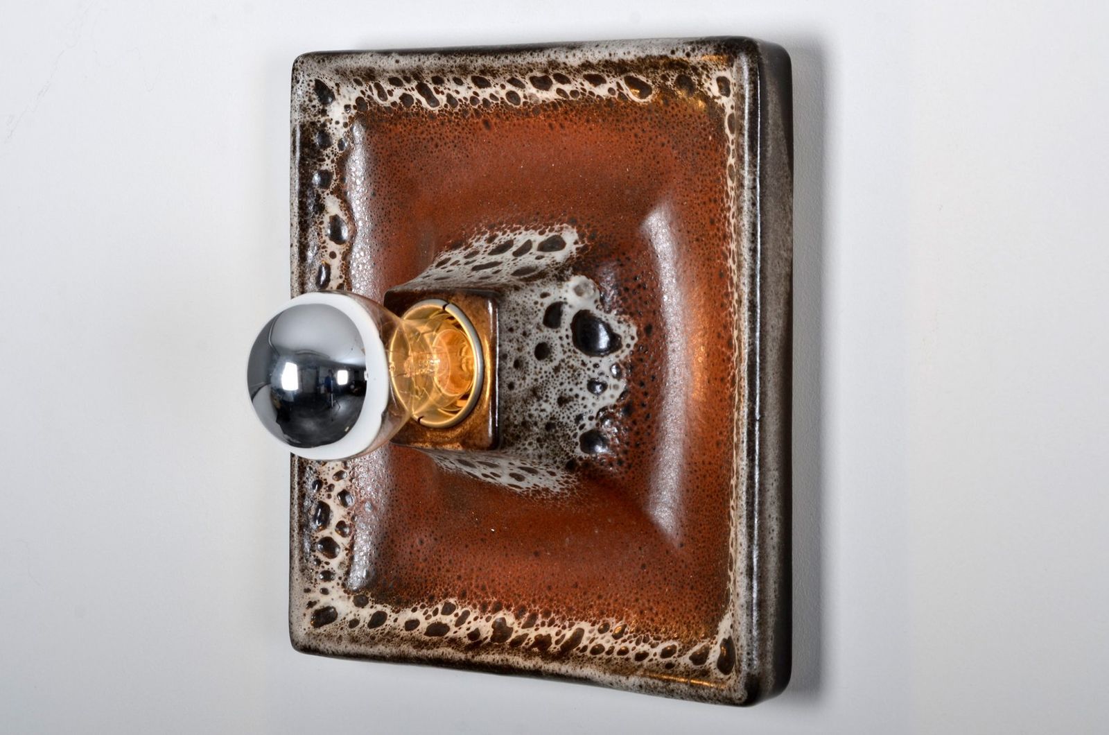 Fat Lava Ceramic Sconce From Hustadt Leuchten, 1970s