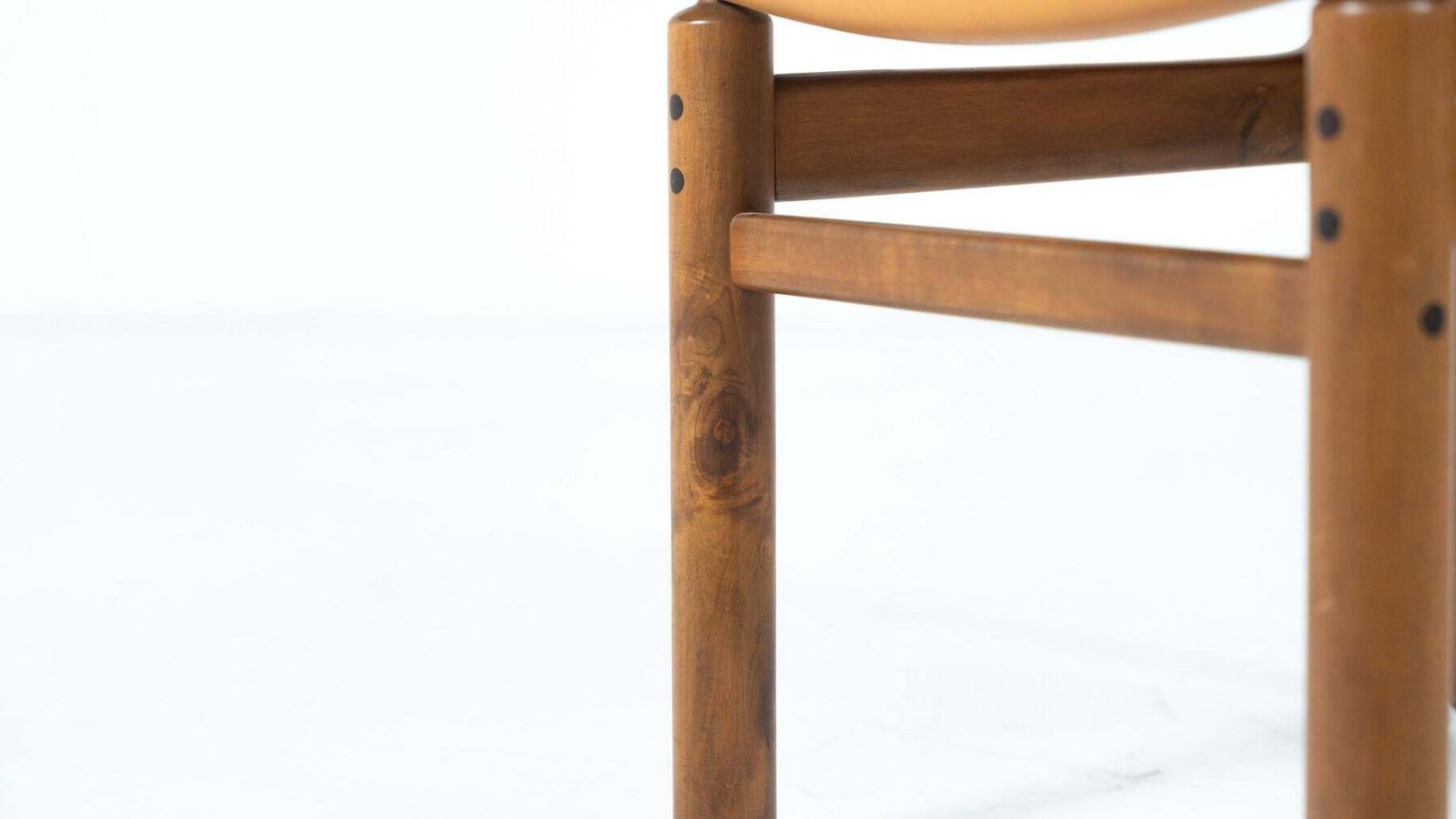 Mid Century Modern Set Of 6 Leather Dining Chairs By Ilmari Tapiovaara photo vintage