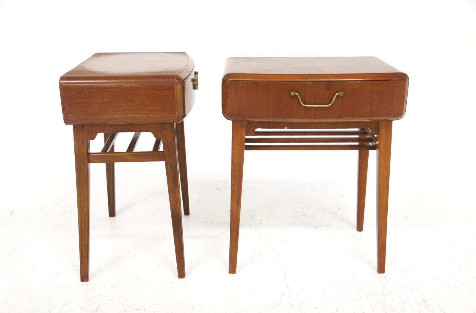 Mahogany Bedside Tables By Axel Larsson For Bodafors, Sweden, 1950s, Set Of 2 photo Furniture