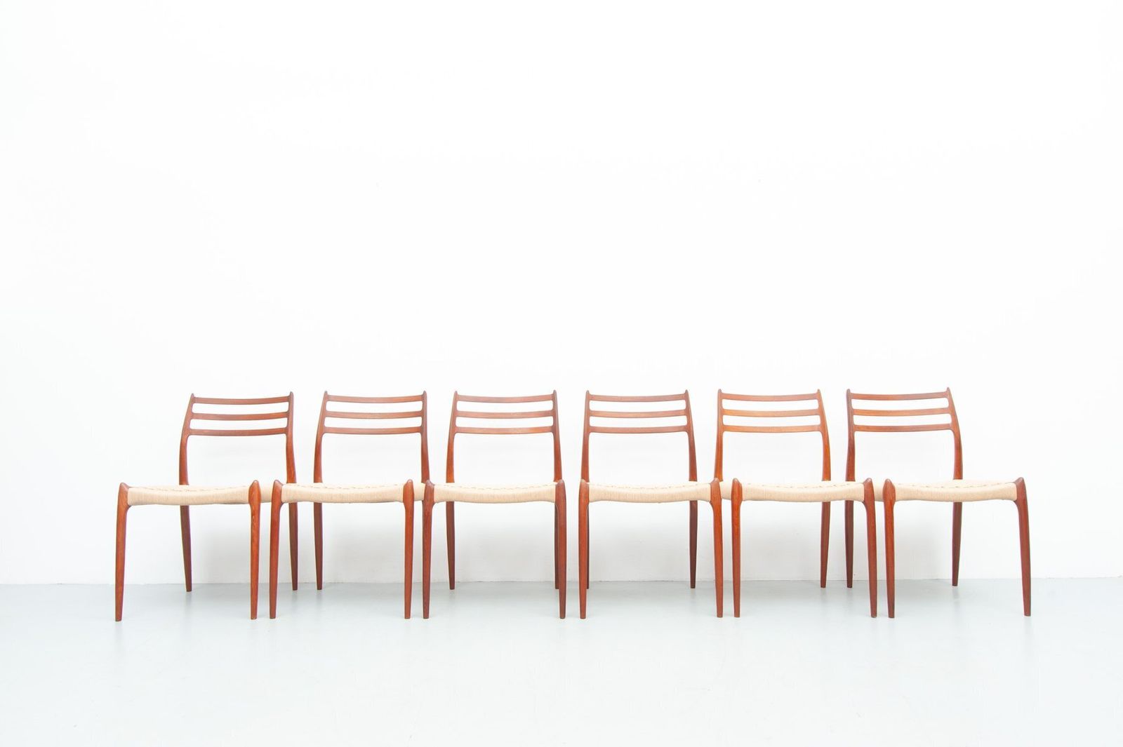 Model 78 Dining Chairs In Teak By Niels Otto Møller For J.L. Møller Møbelfabrik, 1950s, Set Of 6
