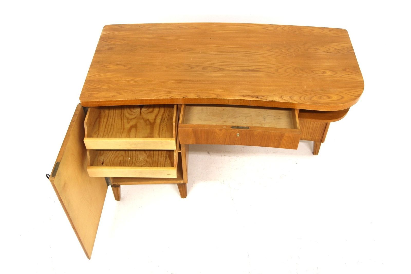 Scandinavian Elm Desk By Swedish Modern, Sweden, 1940s photo 824.0