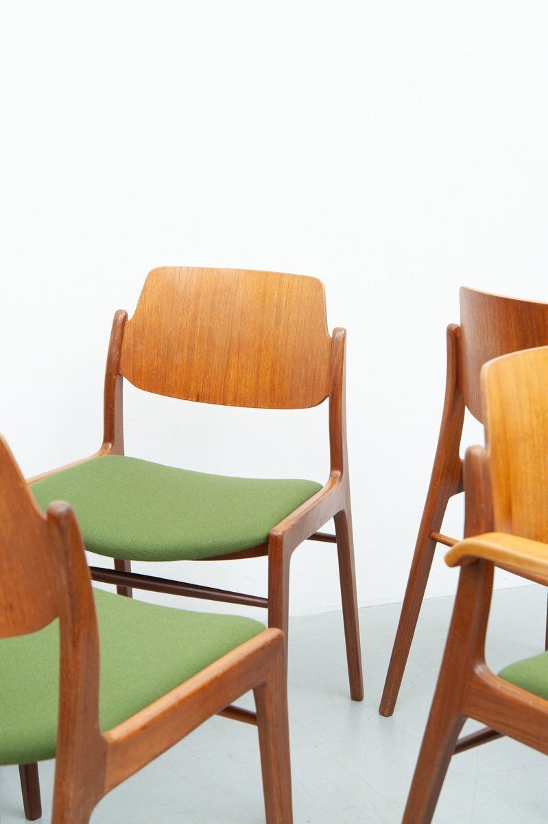 photo buy C64 And D64 Dining Chairs In Teak By Hartmut Lohmeyer For Wilkhahn, 1950s, Set Of 6