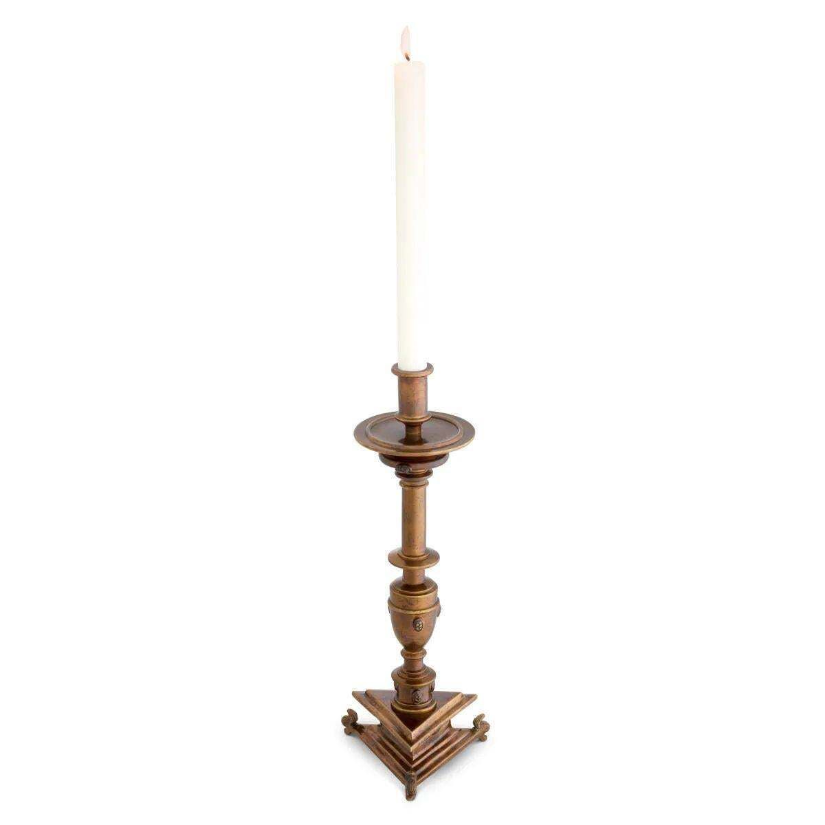 Set Of Two Candle Holder – Antique Gold Finish photo vinterior