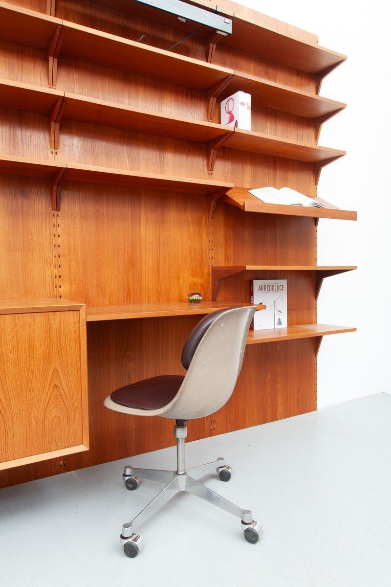 Mid Century Teak Royal Wall Unit By Poul Cadovius For Cado, 1960s photo furniture