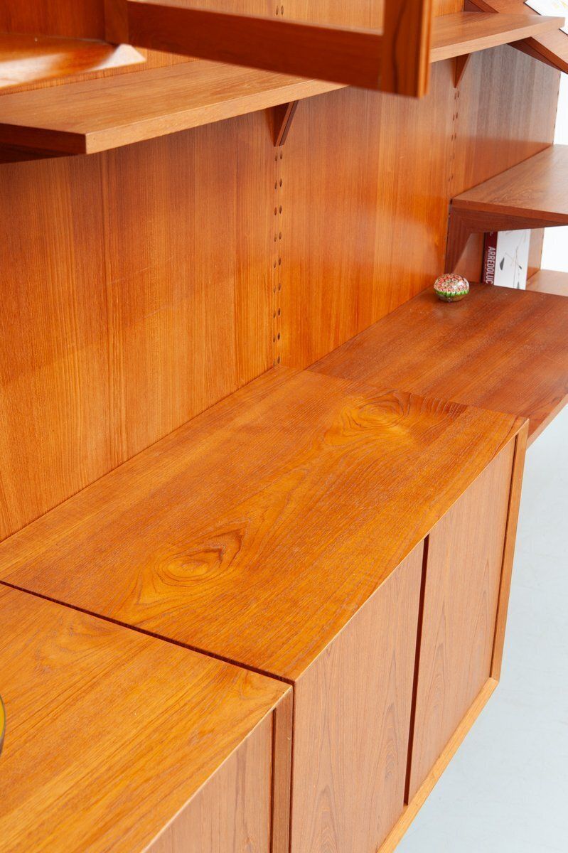 photo for sale Mid Century Teak Royal Wall Unit By Poul Cadovius For Cado, 1960s