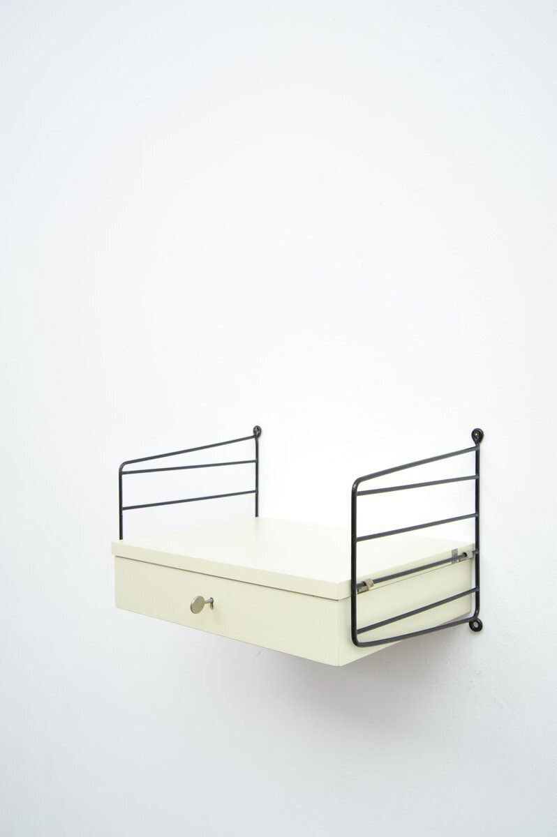 White String Shelving System With Drawer Unit And Ladders By Kajsa And Nisse Strinning, 1940s photo furniture