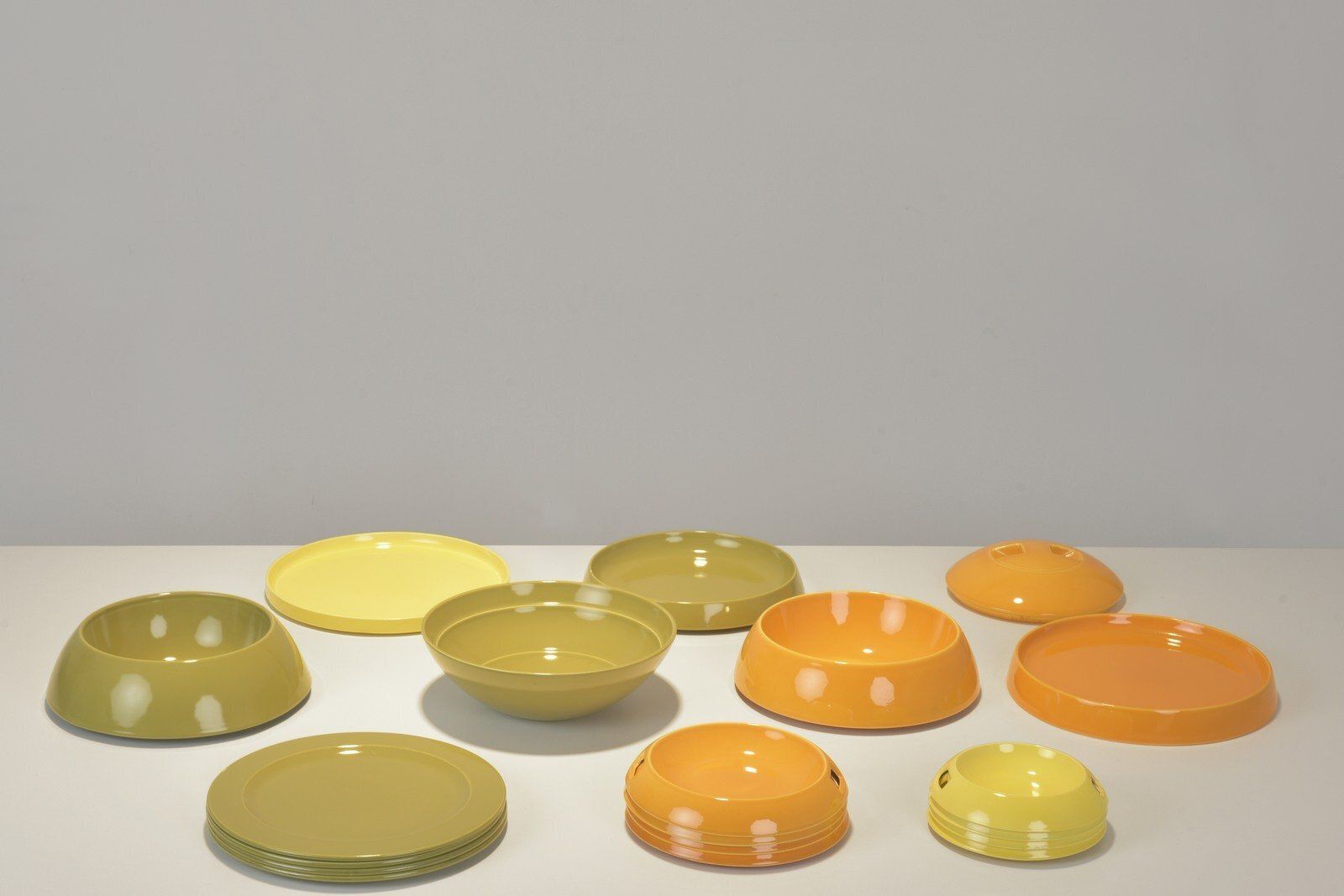 Modular Tableware In Glazed Ceramic By Helen Boch & Federigo Fabbrini For Villeroy & Boch, Germany, 1970s, Set Of 19 photo for sale