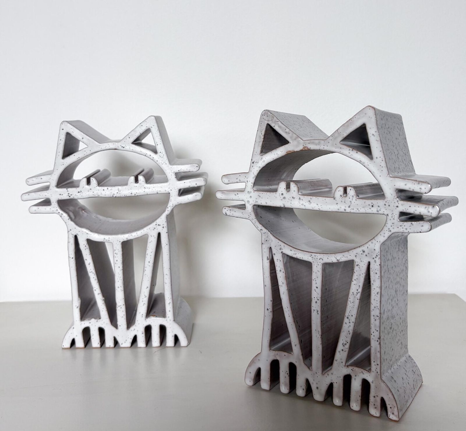 photo for sale Mid Century Cat Ceramic By Gianni Polerti, Italy, 1960s   2 Available