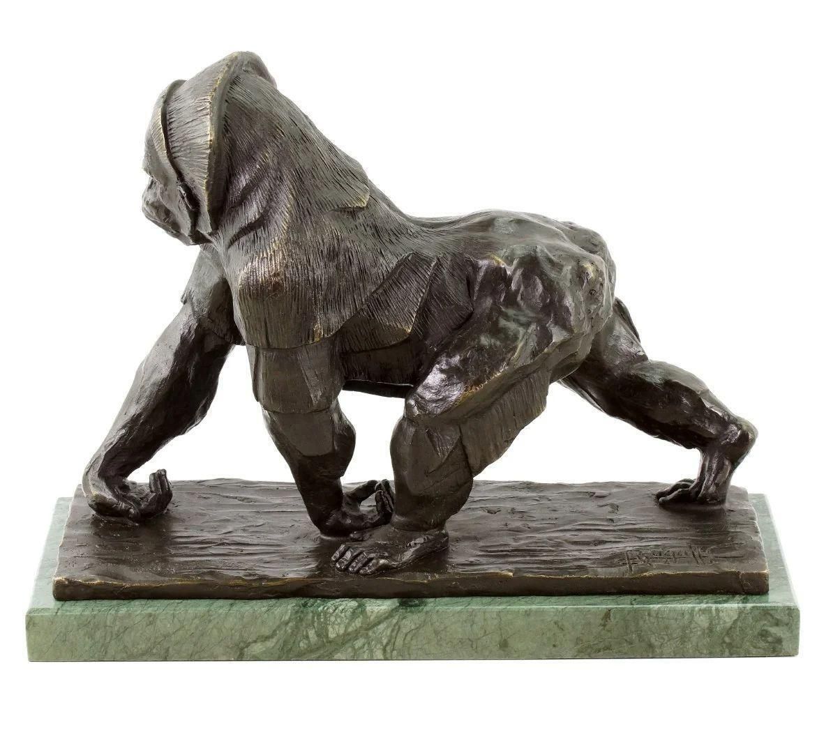 Art Gorilla Statue In The Style Of Rembrandt Bugatti , Bronze Sculpture photo