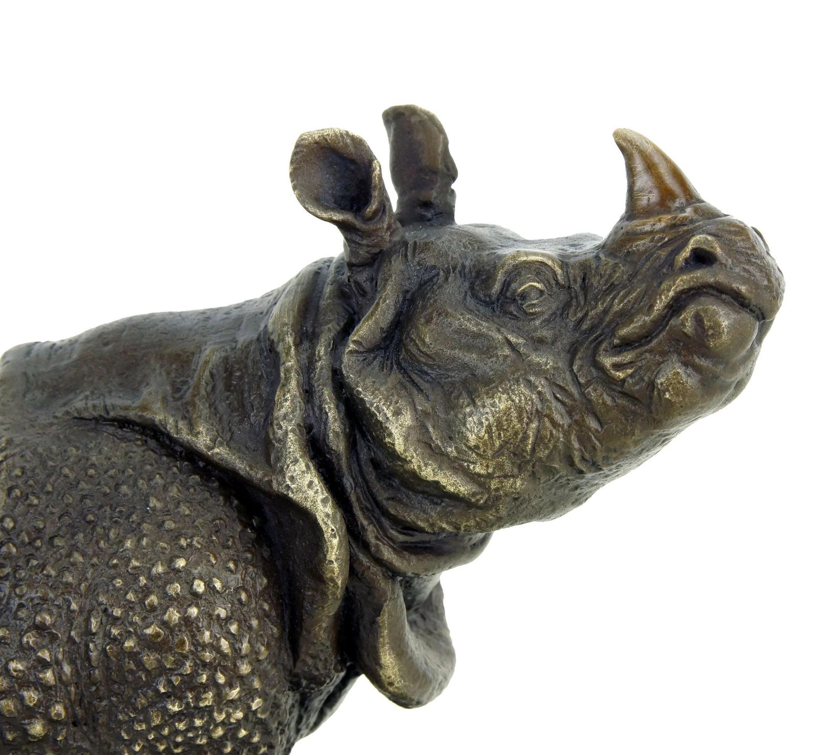 Rhinoceros Statue, Bronze Sculpture In The Style Of Rembrandt Bugatti photo for sale