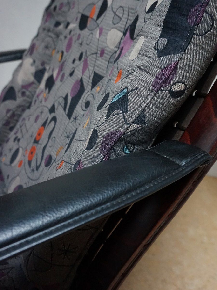 Vintage Siësta Lounge Chair By Ingmar Relling For Westnofa With Joan Miro Upholstery, 1970s photo buy