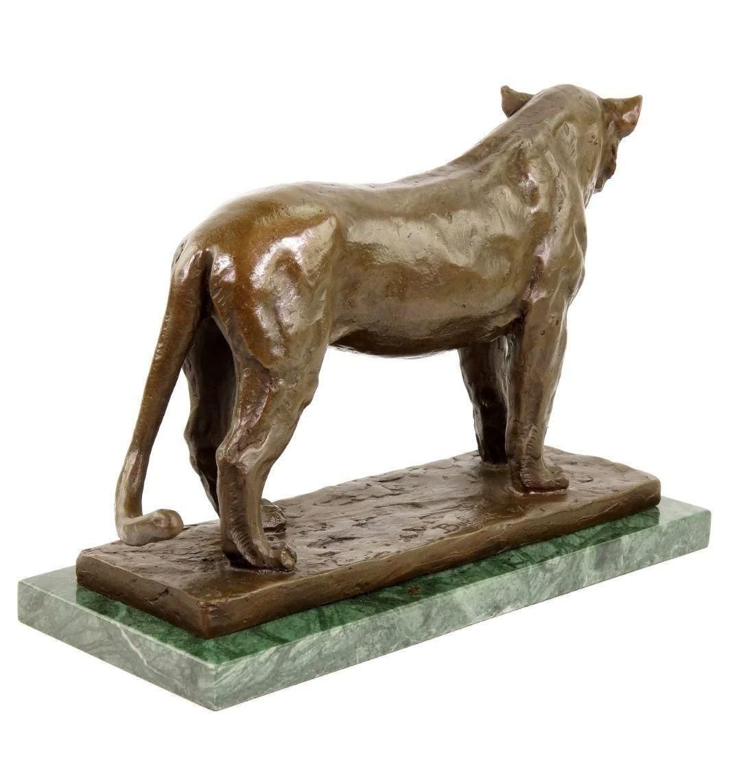 Bronze Lion Sculpture Statue, Nubian Lioness, In The Style Of Rembrandt Bugatti photo vintage