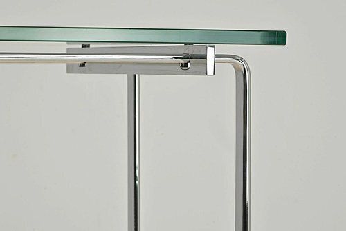 Furniture Large Side Table In Steel And Glass By Preben Fabricius And Jørgen Kastholm For Kill International, Germany, 1969 photo