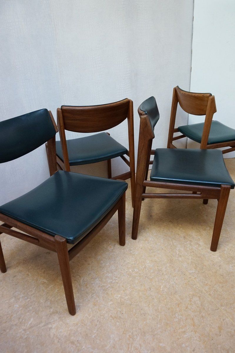 Midcentury Modern Danish Teak Dining Chairs, 1960s, Set Of 4 photo for sale