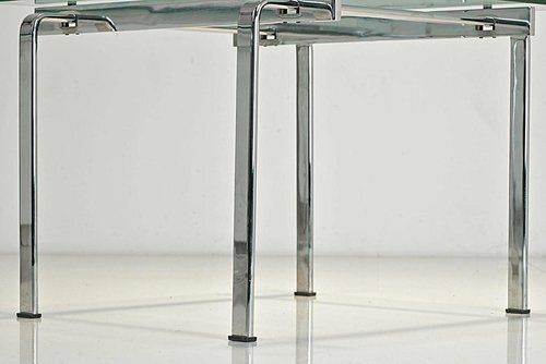 Side Table In Steel And Glass By Preben Fabricius And Jørgen Kastholm For Kill International, Germany, 1968 photo vintage