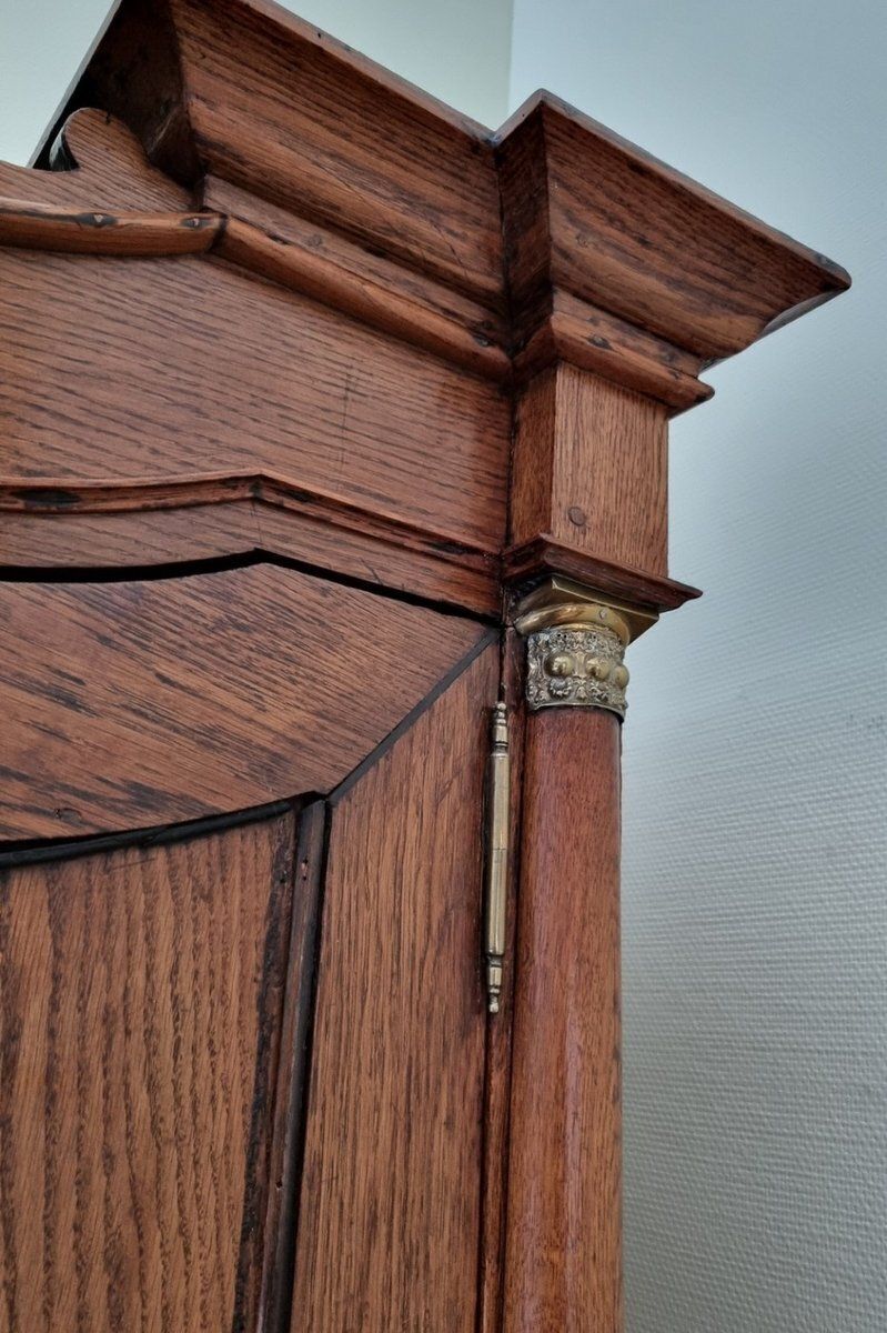 Empire Dutch Demountable Oak Cabinet With Hidden Secretary, 1820s photo vinterior