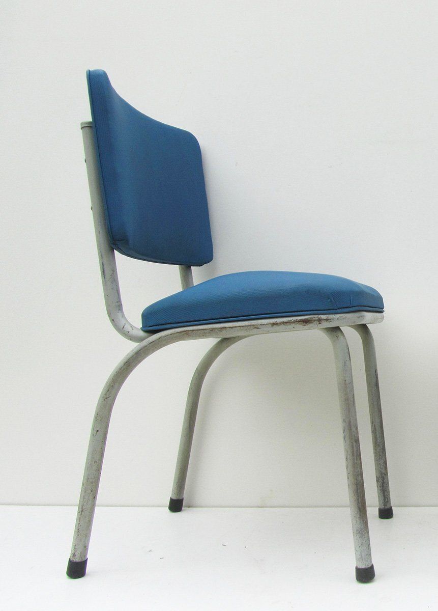 Vintage Industrial Belgian Tubular Chair From Tubax, 1950s