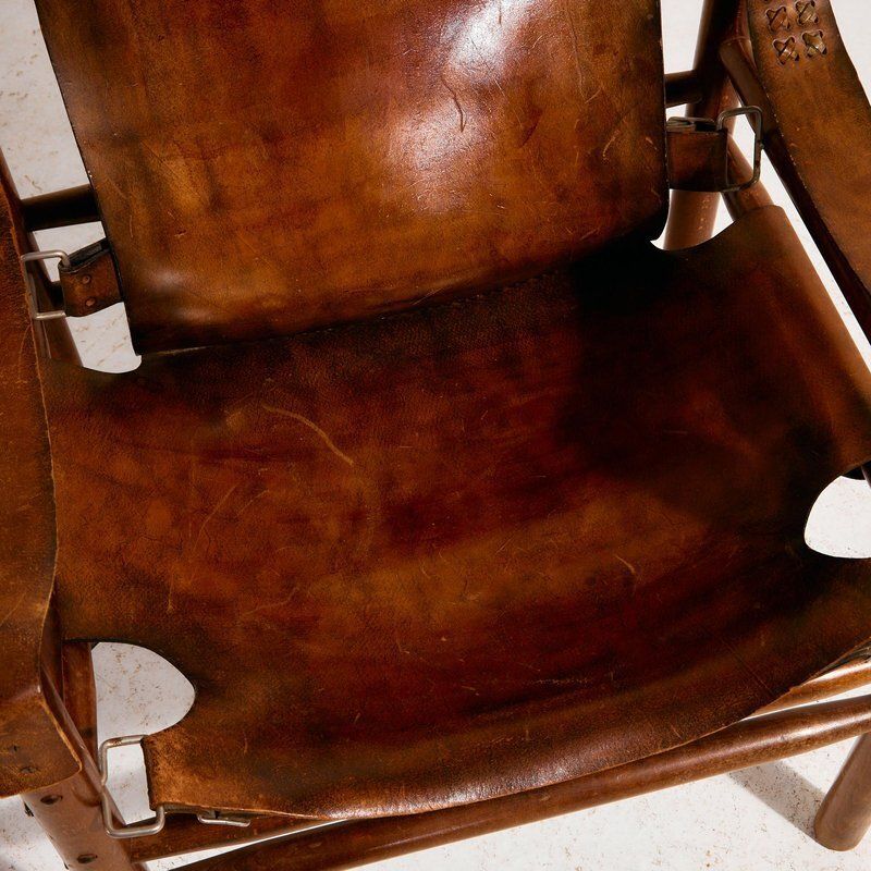 Set Of Hungarian Calf Leather Lounge Chair And Ottoman photo Furniture