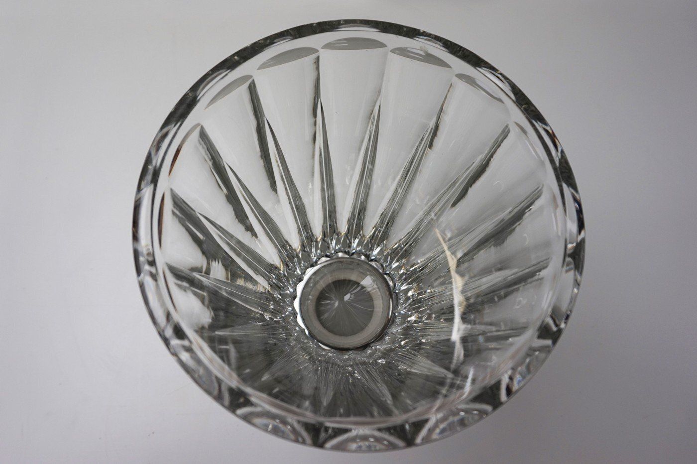Art Deco Lead Crystal Glass Vase With Silvered Base From Wmf, 1935 photo Home Decor