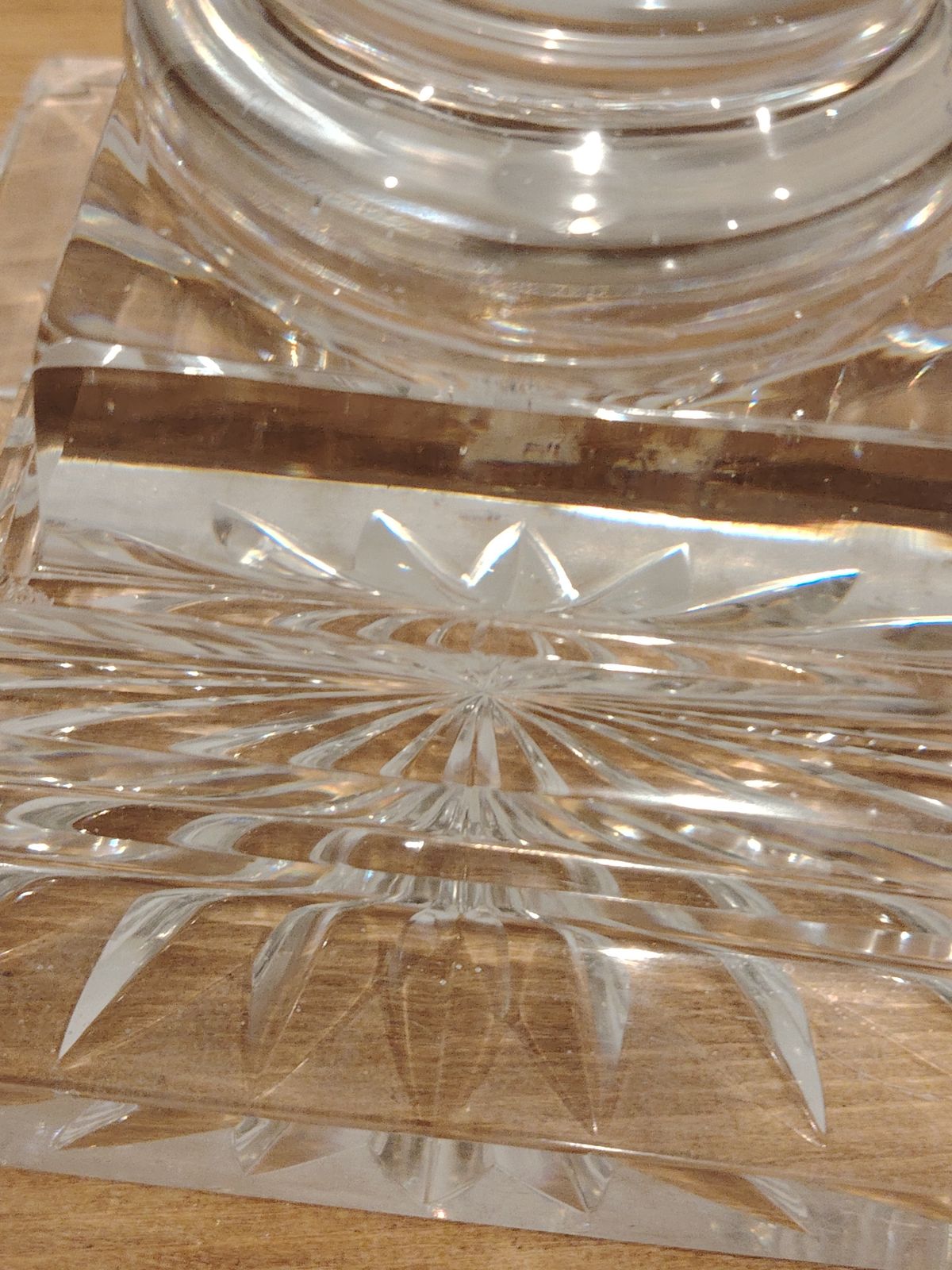 19th Century Antique Lead Crystal Cut Glass Osler Table Lamp. photo buy