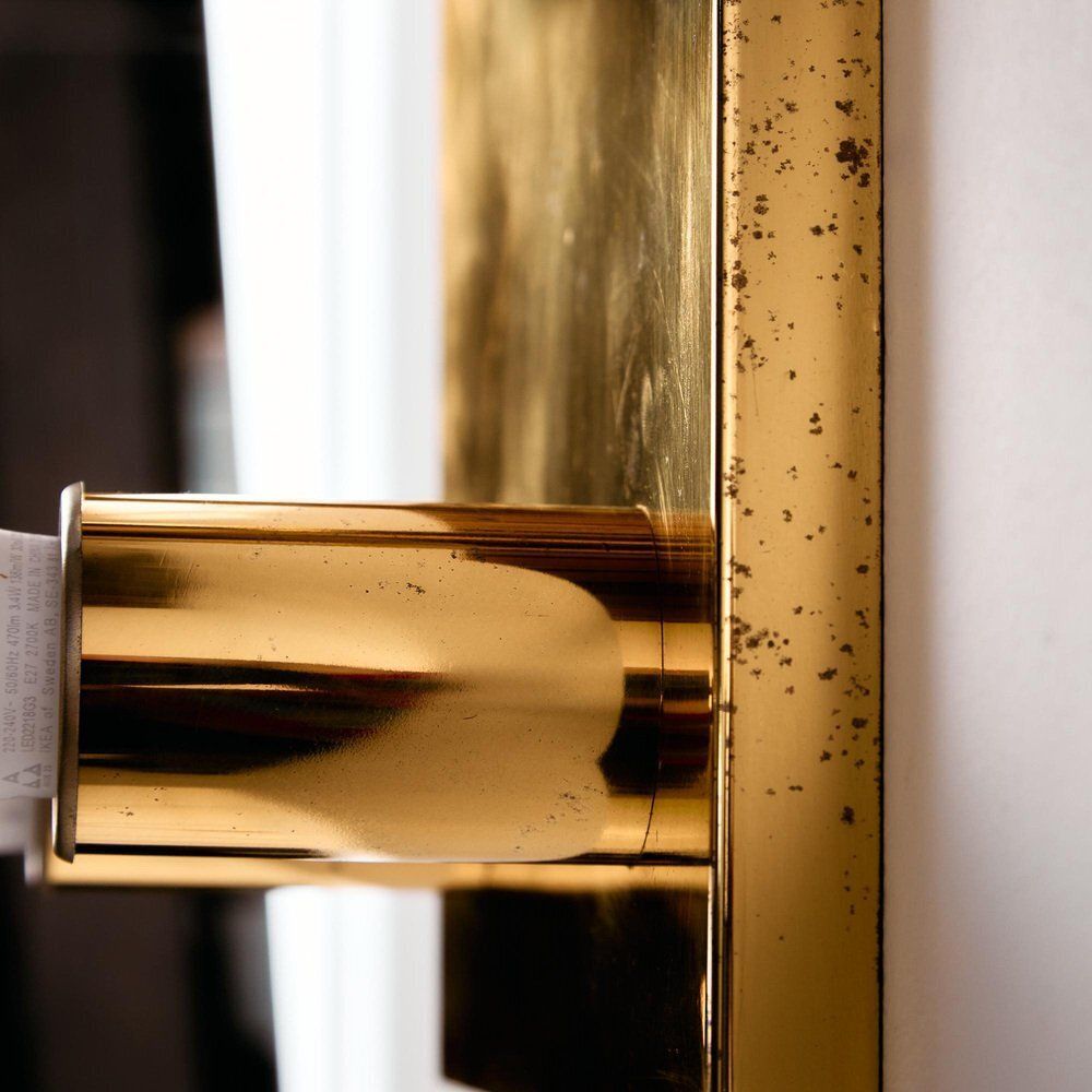 photo vintage Gold Brass Wall Lamp