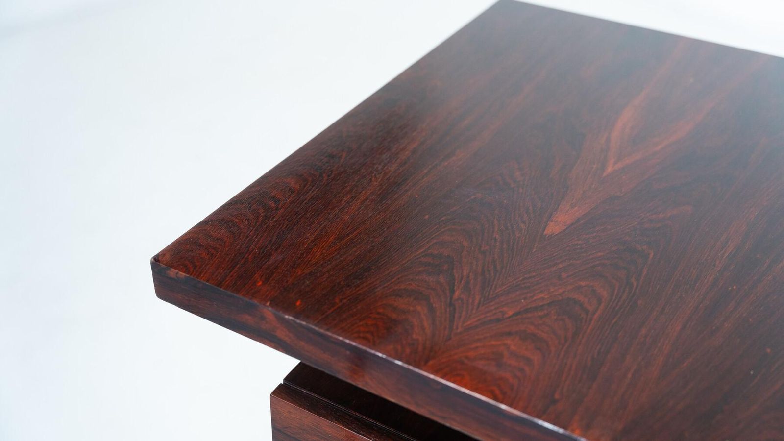 photo for sale Mid Century Modern Italian Wooden Desk With Drawers, 1960s