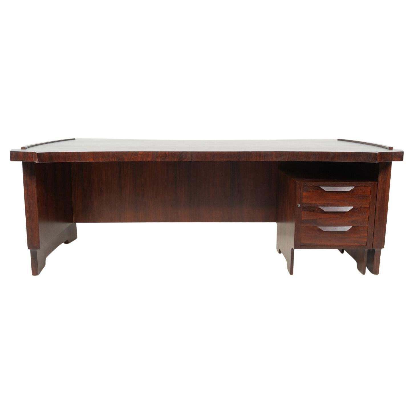 Mid Century Modern Wooden Desk, Italy, 1960s